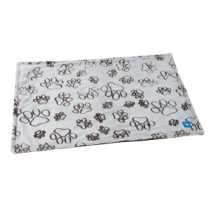 PROFIZOO Fleece Deka dvojvrstvová De Luxe 80 x 50 cm hnedá labka (UŠPINENÁ)
