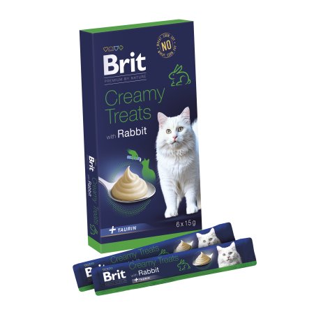 Brit Premium Cat by Nature Creamy Treats Rabbit 6x15g