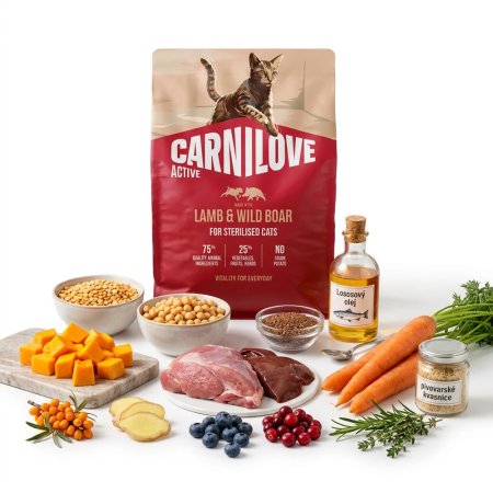 Carnilove Active Cat Dry Made with Lamb & Wild boar for Sterilised Adult All Breeds 6 kg