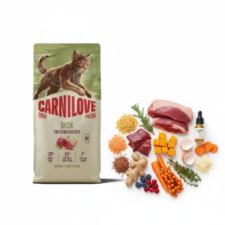 Carnilove True Fresh Cat Dry Duck for Sterilised Adult All Breeds 2 kg