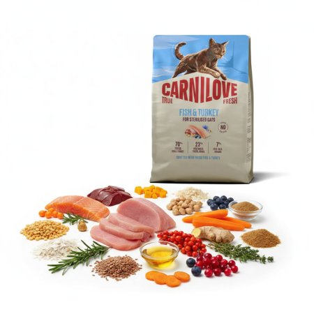 Carnilove True Fresh Cat Dry Fish&Turkey for Sterilised Adult All Breeds 6 kg