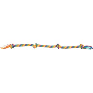 Hracia činka / preťahovadlo 122 cm, 4 uzly, multikolor - LIMITOVANÁ PONUKA