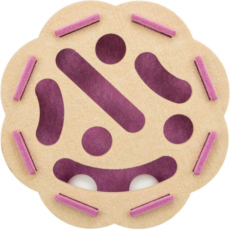 Interaktívna hra pre mačky Hole�n�Roll – kvetina, ø 30 × 7.5 cm, filc, ružová/béžová