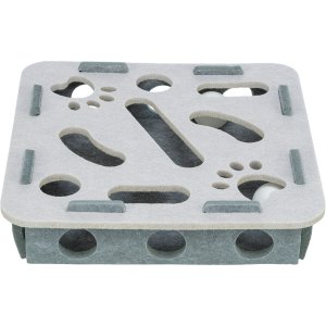Interaktívna hra pre mačky Hole�n�Roll – box, ø 30 × 7.5 cm, filc, sivá