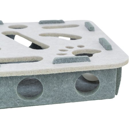 Interaktívna hra pre mačky Hole�n�Roll – box, ø 30 × 7.5 cm, filc, sivá