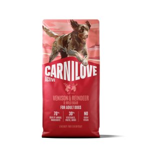 Carnilove Active Dog Dry vyrobené with Venison & Reindeer & Wild Boar pre Active Adult All Breeds 12 kg