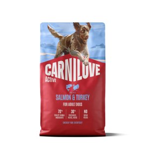 Carnilove Active Dog Dry Made with Salmon & Turkey pre Adult All Breeds 4 kg