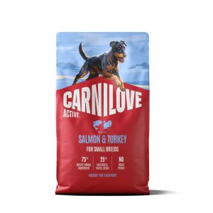 Carnilove Active Dog Dry Made with Salmon & Turkey pre Adult Small Breeds 4 kg