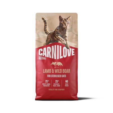 Carnilove Active Cat Dry Made with Lamb & Wild boar for Sterilised Adult All Breeds 6 kg