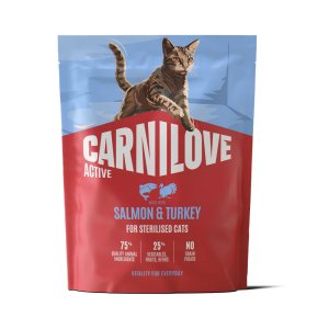 Carnilove Active Cat Dry Made with Salmon & Turkey for Sterilised Adult All Breeds 400 g