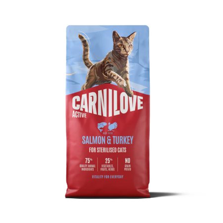 Carnilove Active Cat Dry Made with Salmon & Turkey for Sterilised Adult All Breeds 6 kg