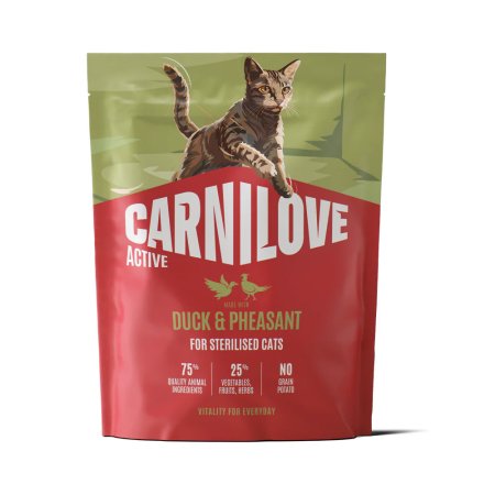 Carnilove Active Cat Dry Made with Duck & Pheasant for Sterilised Adult All Breeds 400 g