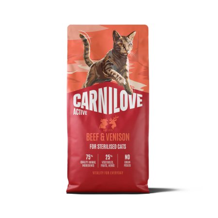 Carnilove Active Cat Dry Made with Beef & Venison for Sterilised Adult All Breeds 6 kg