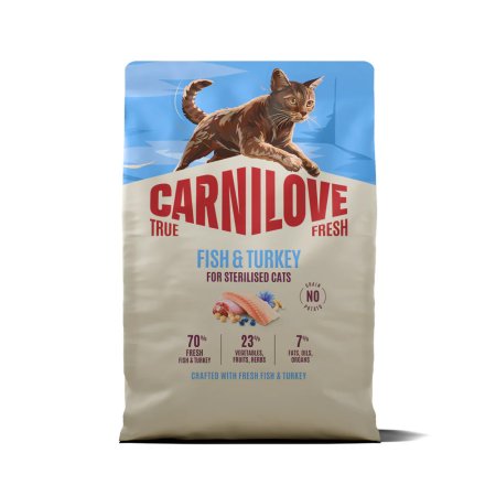 Carnilove True Fresh Cat Dry Fish&Turkey for Sterilised Adult All Breeds 2 kg