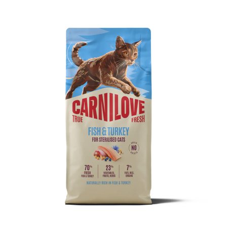 Carnilove True Fresh Cat Dry Fish&Turkey for Sterilised Adult All Breeds 6 kg
