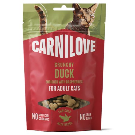 Carnilove Cat Crunchy Snack Duck enriched with Raspberries 50 g