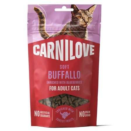 Carnilove Cat Soft Snack Buffallo enriched with Blueberries 50 g
