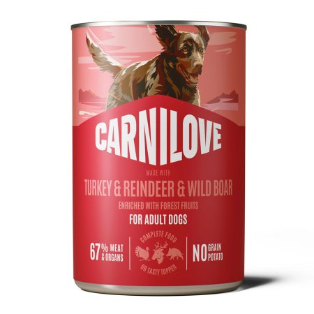 Carnilove Dog Can Paté Made with Turkey & Reindeer & Wildboar 400 g