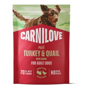 Carnilove Dog Pouch Paté Turkey & Quial with Carrot 300 g