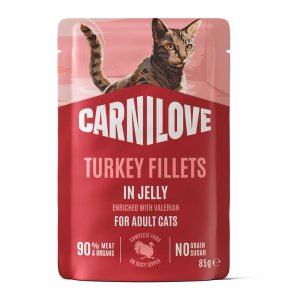 Carnilove Cat Pouch Jelly rich in Turkey enriched with Valerian 85 g