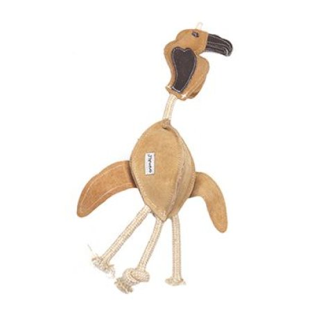 Hračka pes animALL Sup s povrazmi koža, natural 49cm