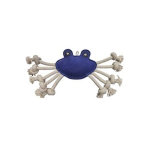 Hračka pes animALL Krab s povrazmi koža, farebný 33x20cm