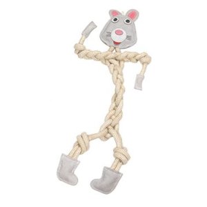 Hračka pes animALL Králik koža+lano Mr.Roper 57cm