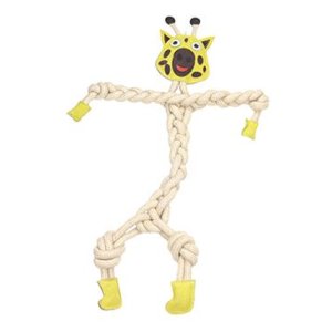Hračka pes animALL Žirafa koža+lano Mr.Roper 78cm