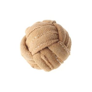 Hračka pes animALL Kožená lopta koža, natural S 6cm