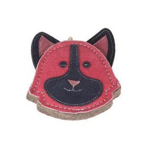 Hračka pes animALL Psí hlava kůže, barevná 11x11,5cm
