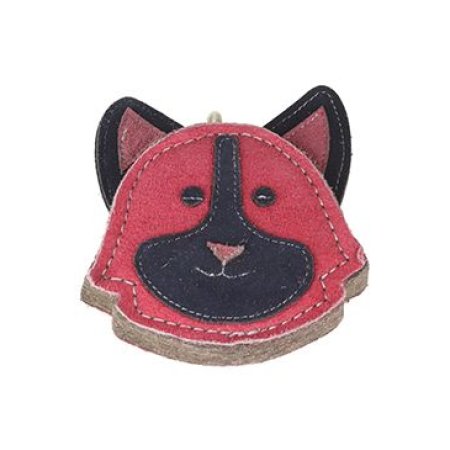 Hračka pes animALL Psí hlava kůže, barevná 11x11,5cm