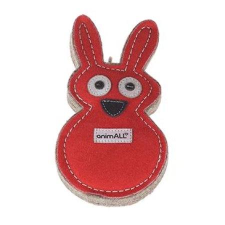 Hračka pes animALL Králik koža, farebný 18x11cm