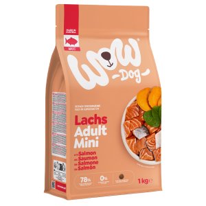 WOW Dog granule Losos Adult 1kg Mini
