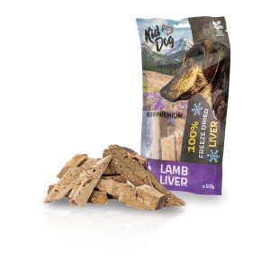 KIDDOG SUPER PREMIUM 100% jahňacia pečeň sušená mrazom 50 g