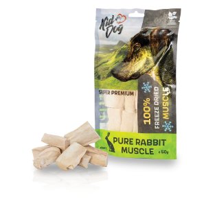 KIDDOG SUPER PREMIUM 100% králičia čistá svalovina sušená mrazom 50 g