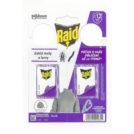 Raid háčik proti šatňovým mólam s vôňou levandule 2ks