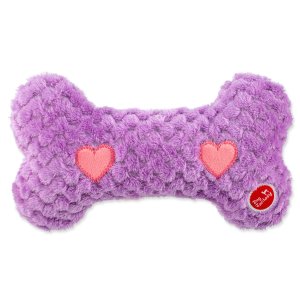 Hračka Dog Fantasy Cuddle Kosť nahrievacia fialová 23cm