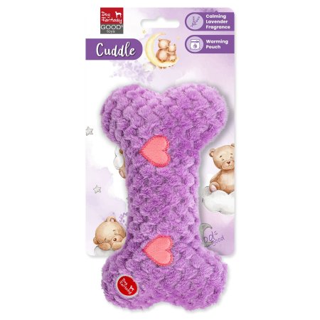 Hračka Dog Fantasy Cuddle Kosť nahrievacia fialová 23cm