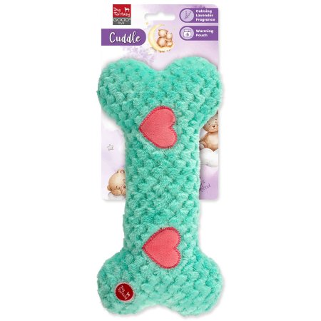 Hračka Dog Fantasy Cuddle Kosť nahrievacia tyrkysová 30cm 