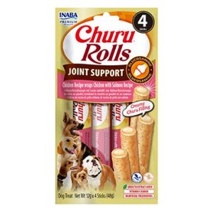 Churu Dog Rolls Joint Supp.Chick.wraps Chick&Salm4x12g