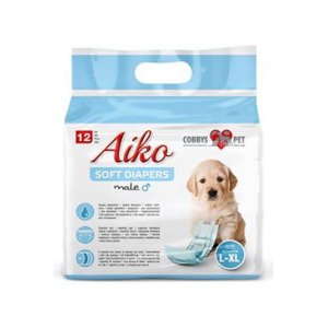 Plenky pro psy Aiko Soft Diapers L-XL/60-80cm 12ks