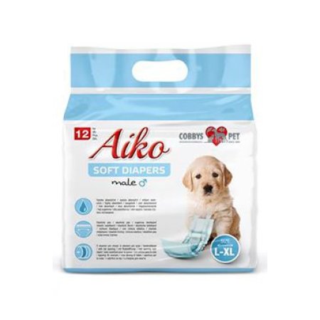Plenky pro psy Aiko Soft Diapers L-XL/60-80cm 12ks