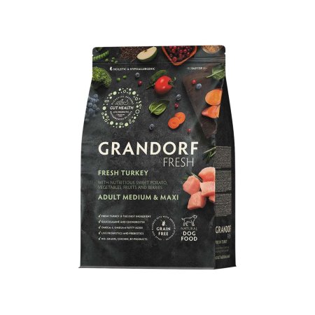 Grandorf FRESH granule pre psov Adult Medium & Maxi - Moriak 3kg