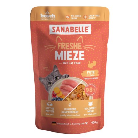 Bosch Cat Freshe Mieze Nassfutter Wet Food Turkey & Chicken 100 g