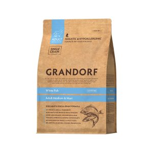 Grandorf granule pre psov Adult Medium & Maxi - Biela ryba 3kg