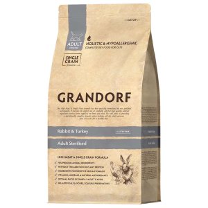 Grandorf granule pro kočky Adult Sterilised - Králík a krocan 8kg