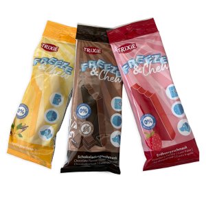 Freeze & Chew Bar - "zamraz a žvýkej", pamlsek pro psy 65 g, [18], čoko/vanilka/jahoda