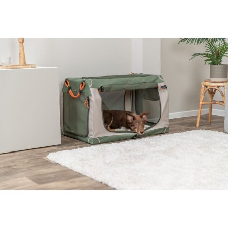 Tranportní přepravka COMFY, L: 63.8 x 60.7 x 95.5 cm, olivová/béžová