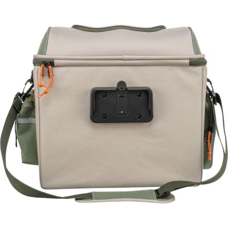 Transportní koš na nosič, polyester, 48 x 40 x 34 cm, olivově zelená/béžová