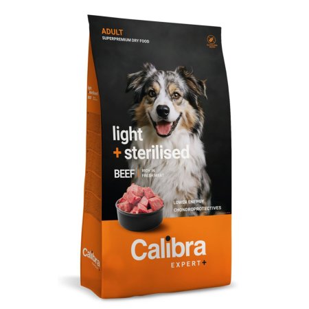 Calibra Dog EXPERT+ Adult Light & Sterilised Beef 750g